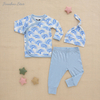Ensemble pyjama d'automne en coton tricoté à manches longues pour bébé de 0 à 24 mois, tenue 3 pièces pour garçon et fille, vêtements pour bébé, cadeau, vente en gros