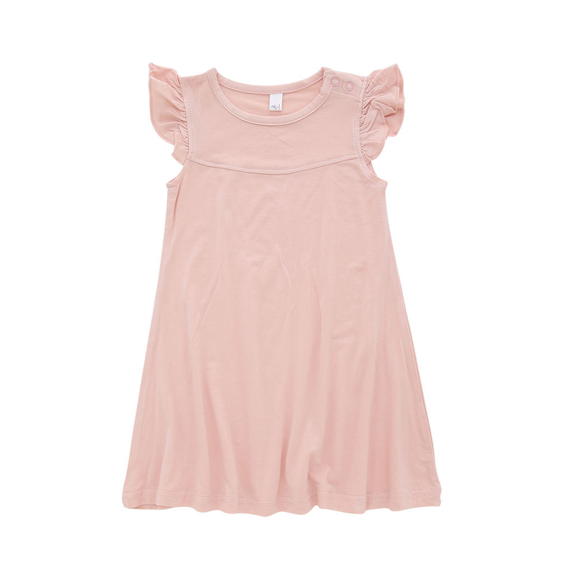 Offre spéciale conception sans manches été bambou tricoté Super doux OEM personnalisé bébé enfants fille robe