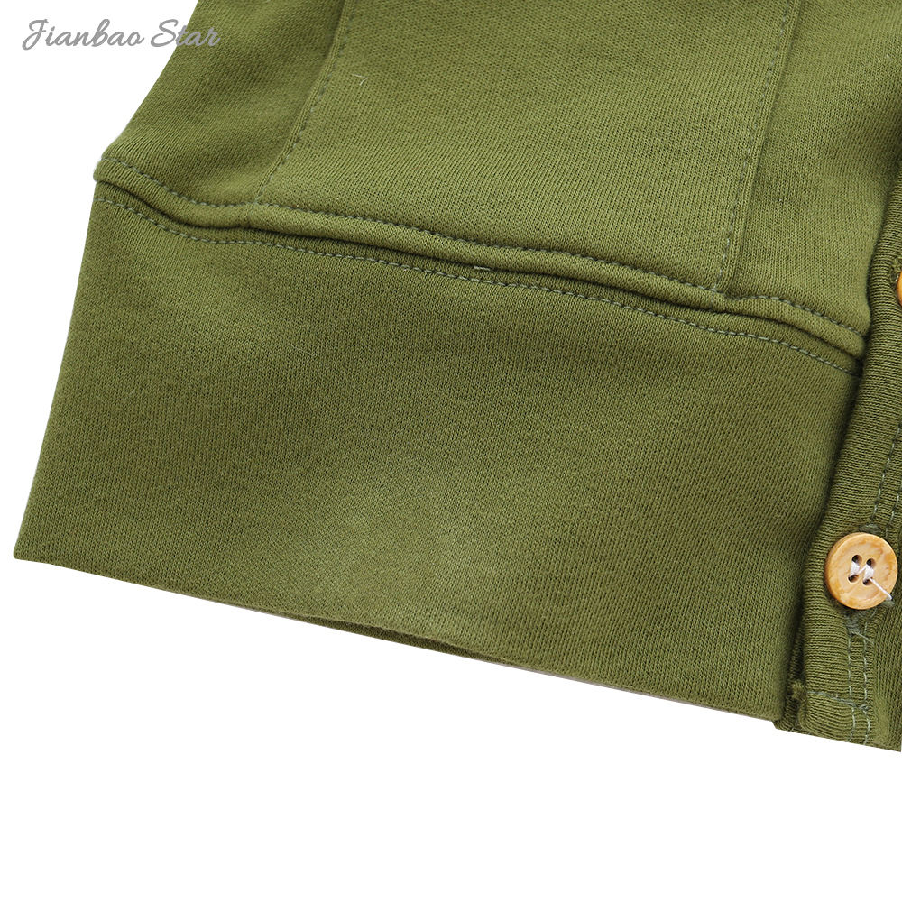 Nouveautés décontracté en gros personnalisé de haute qualité Style d'hiver manches longues boutons bébé vêtements bébé barboteuses