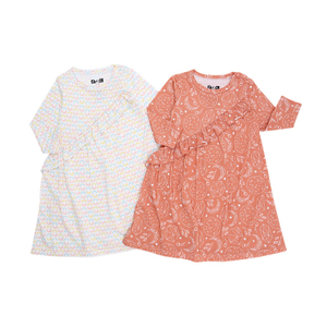 Robe imprimée personnalisée pour bébés et enfants, vêtements de fête décontractés, jolie robe d'automne à manches longues, longueur cheville, pour filles