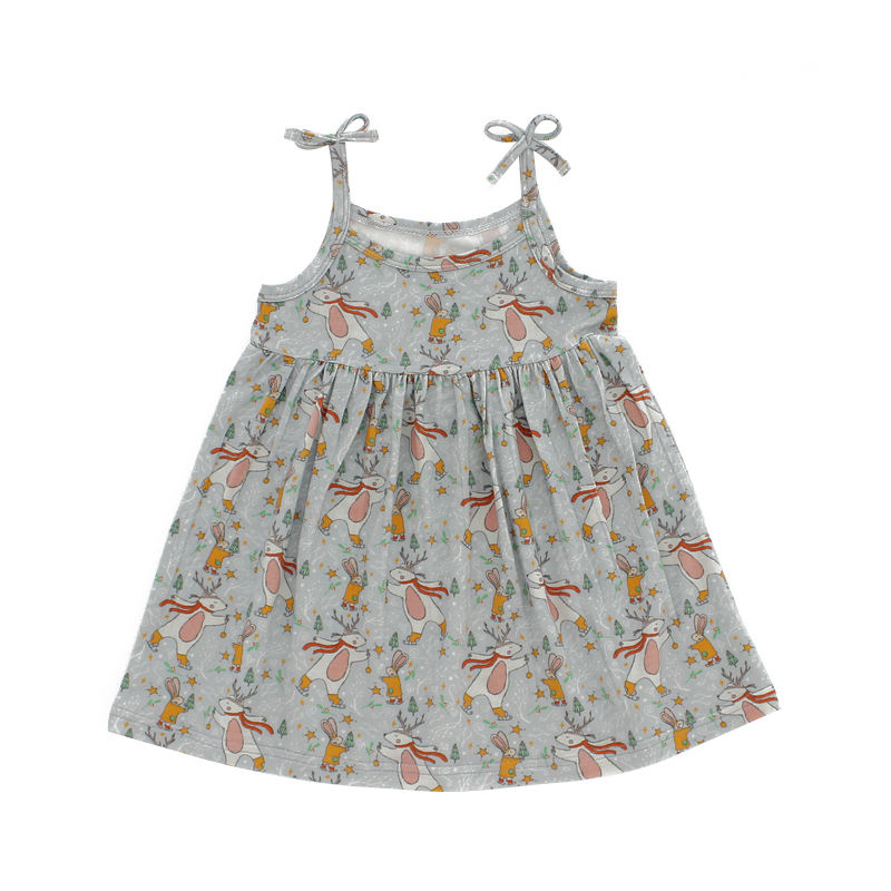 Robe d'été pour bébé fille, jupe princesse à bretelles, vente en gros