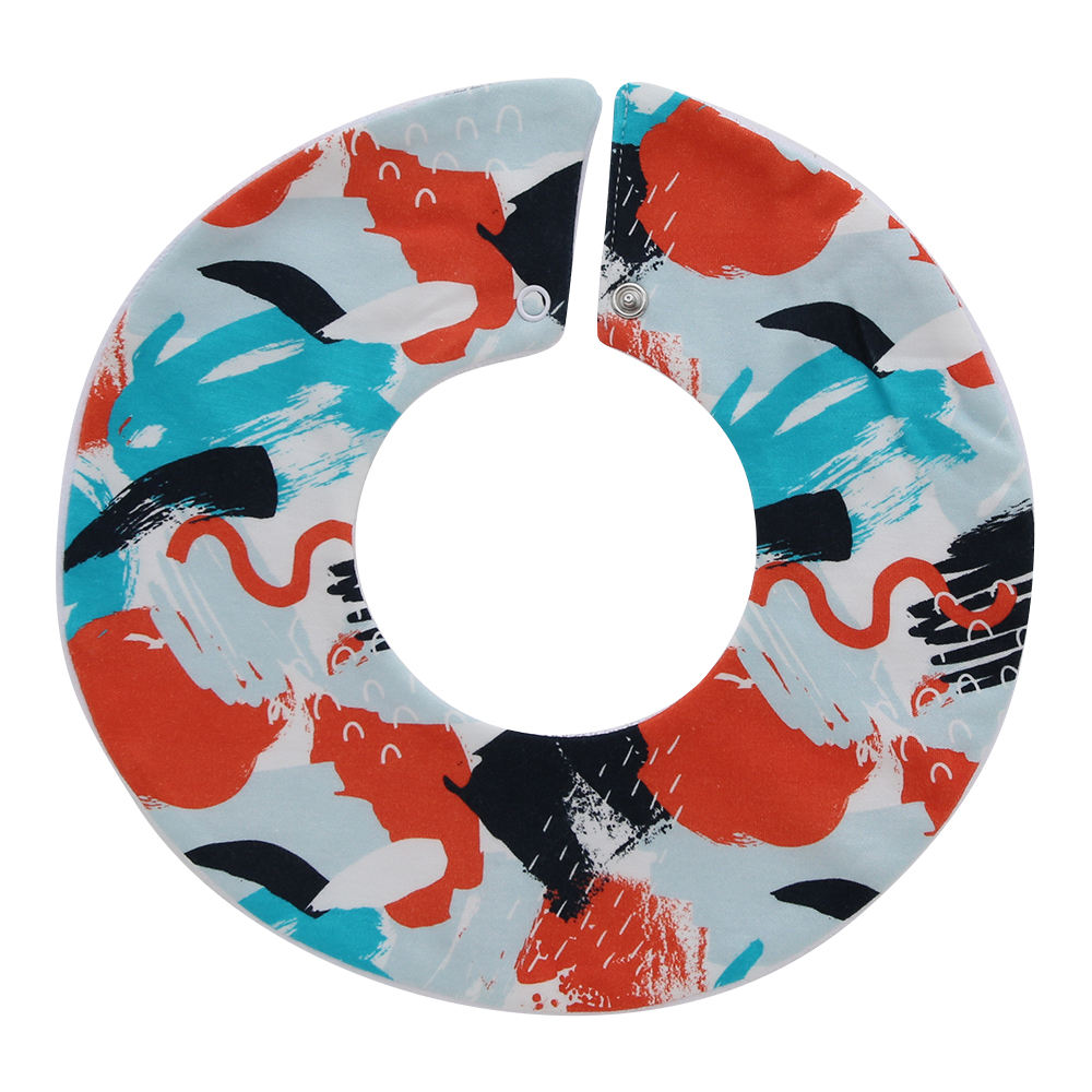Bavoirs tricotés 100% coton pour nouveau-né, avec joli motif imprimé OEM, accessoires pour bébés garçons et filles