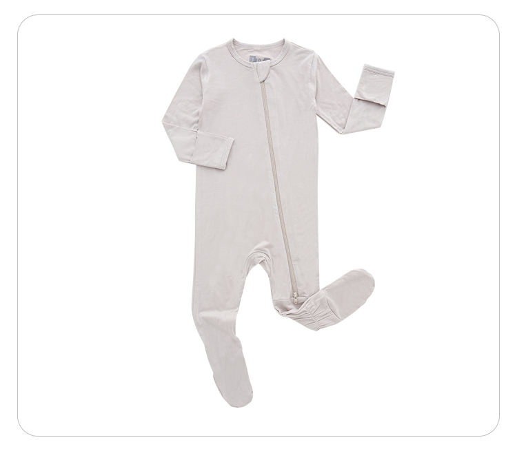Gros Footie Design Bébé Garçons Filles Body À Manches Longues Spandex Bambou Vêtements Anti Grips Footie Zipper Barboteuse Pyjamas
