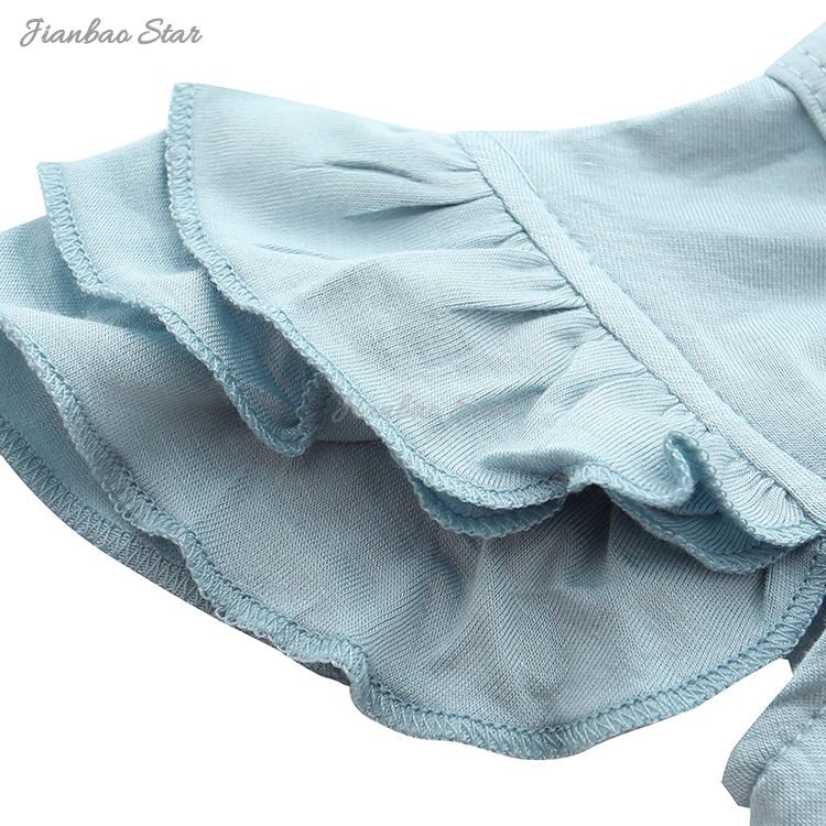 Nouveautés offre spéciale de haute qualité à volants sans manches plus facile à ouvrir les boutons unisexe nouveau-né bébé barboteuses bébé vêtements