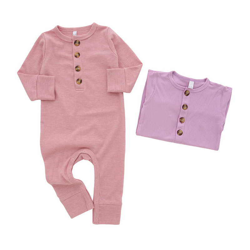 Barboteuse à manches longues en coton et bambou pour bébé, jolie barboteuse en couleurs unies, combinaison corporelle pour nourrissons, combinaison à fermeture éclair, automne