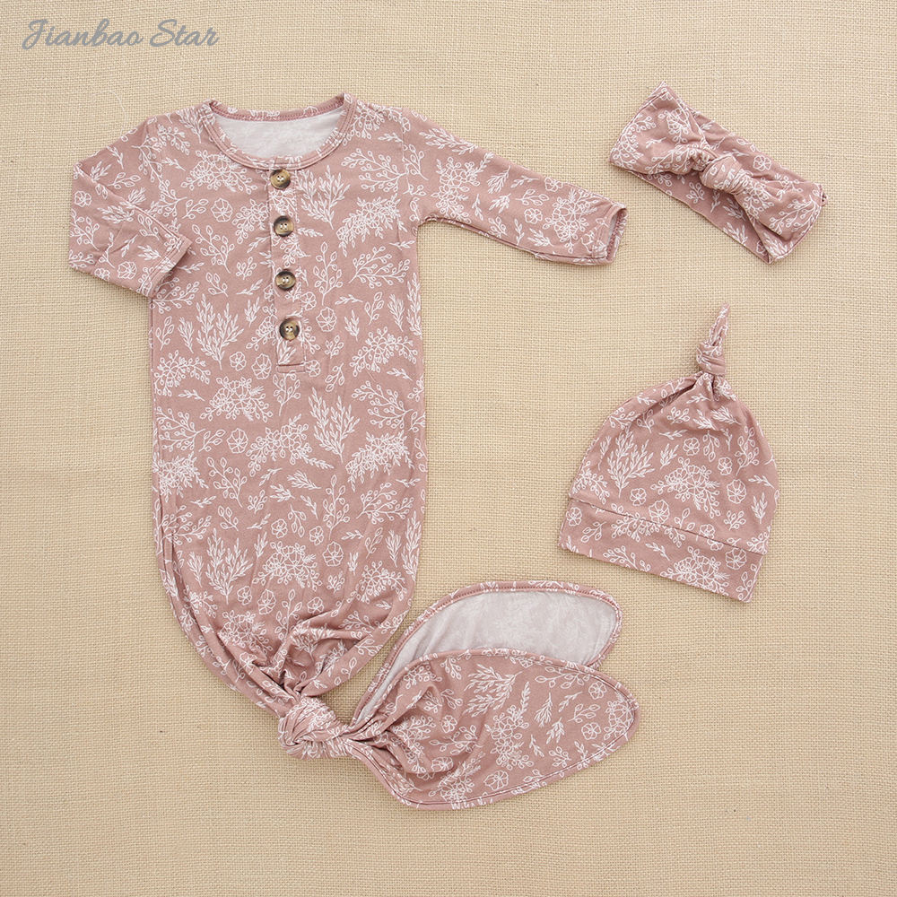 Top vente nouveautés doux 100% coton confortable de haute qualité mode mignon nouveau-né bébé dormir robe tricotée