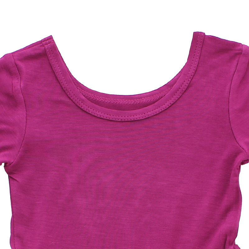 Robe de bébé à manches longues en gros Bambou Spandex Coton Girls Jupe d'automne d'hiver couleur solide mode Vêtements de fête décontractée