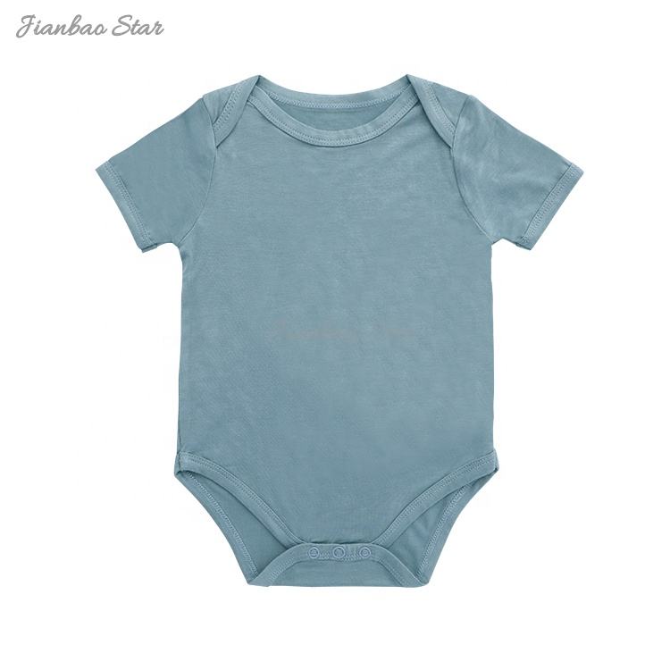 OEM 95% bambou 5% spandex barboteuses à manches courtes vêtements pyjamas de haute qualité en bambou nouveau-né bébé filles garçons vêtements décontracté agréable