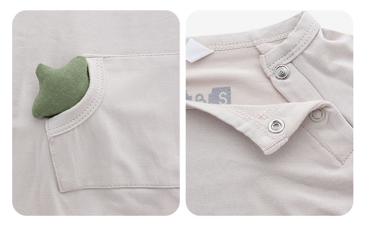 Barboteuse d'automne pour bébé en bas âge, manches longues, avec poche et bouton-pression, combinaison de couleur unie pour bébé