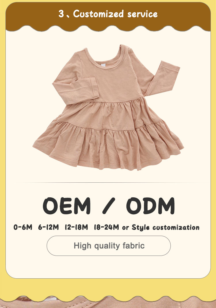 Enfants en gros robe robe décontractée de fête belle robe de bébé automne