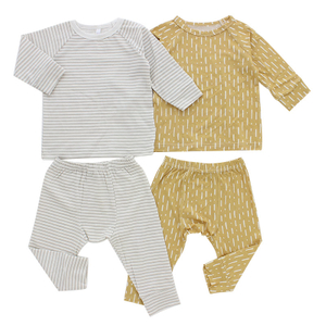 Offre spéciale, vêtements pour nouveau-né, rayures horizontales, pyjama 2 pièces, manches longues, 100% coton, ensemble de vêtements pour nourrissons