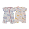 Combinaison d'été douce pour bébé, tissu 100% coton, haute matière, combinaison douce pour nouveau-né, manches courtes, fermeture éclair, conception, barboteuse pour bébé