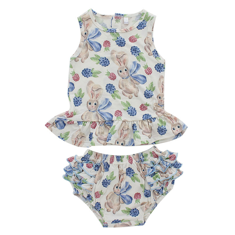 Ensemble pyjama pour bébé, sans manches, vêtements de nuit, bambou, Spandex, coton, unisexe, vêtements d'été deux pièces, direct d'usine
