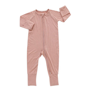 Barboteuse d'hiver à manches longues pour bébé, tricotée en bambou, Texture Extra douce et confortable, avec fermeture éclair, combinaison pour bébé garçon et fille