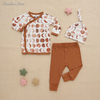 Pyjama à manches longues pour bébé, ensemble deux pièces unisexe en coton et bambou, vêtements de nuit, vente en gros, à la mode, automne