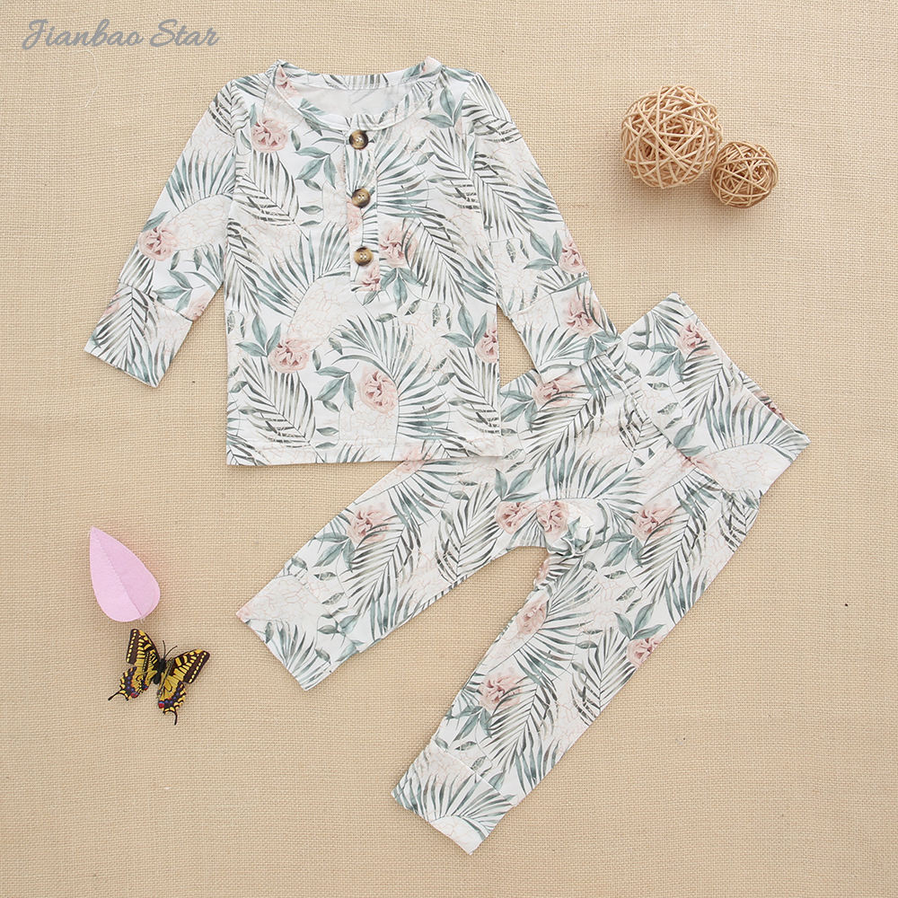 Nouveau gros bébé pyjamas ensemble à manches longues vêtements de nuit bambou Viscose Spandex coton unisexe automne hiver deux pièces vêtements