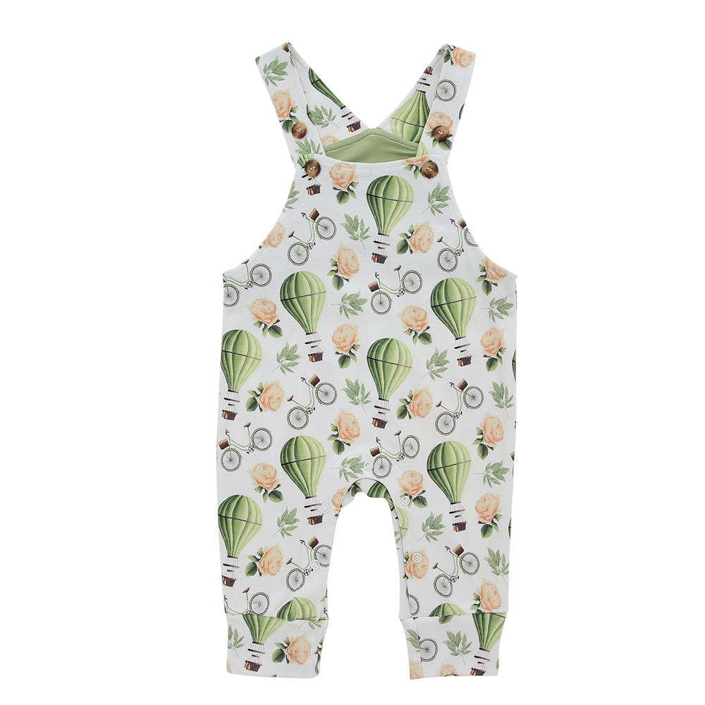 Coton de bambou coton biologique OEM imprimer bébé enfant en bas âge garçon et fille jarretelle bébé barboteuse bébé costume