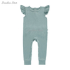 Combinaison de nuit imprimée personnalisée en bambou et spandex, barboteuse à volants pour bébé
