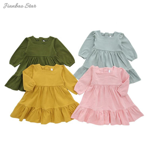 Robe à volants pour filles, vêtements pour bébés, haute qualité, Durable, utilisation de diverses filles, décontracté, élégant, imprimé, été, Style OEM en bambou