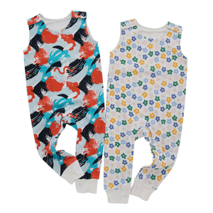 Vêtements de Style classique pour bébé, motif de couleur personnalisé, ensemble barboteuse d'été sans manches avec boutons à bretelles, pour fille et garçon