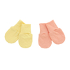 Tissu en bambou imprimé et couleur unie, ensemble de mitaines super douces pour bébé, nouveau-né