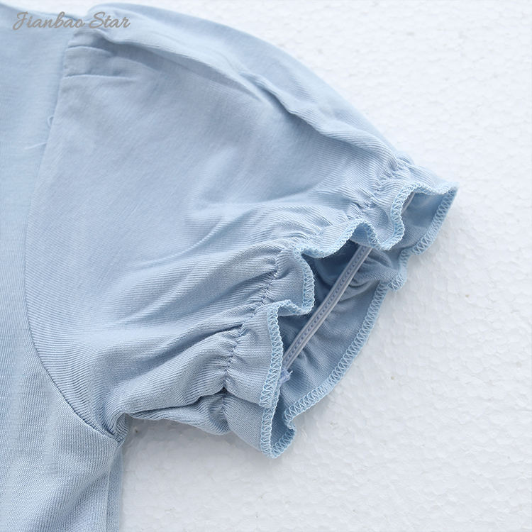 Robes de bébé à manches courtes, à volants, de haute qualité, personnalisées, Style d'été, vente en gros, nouvel arrivage d'usine