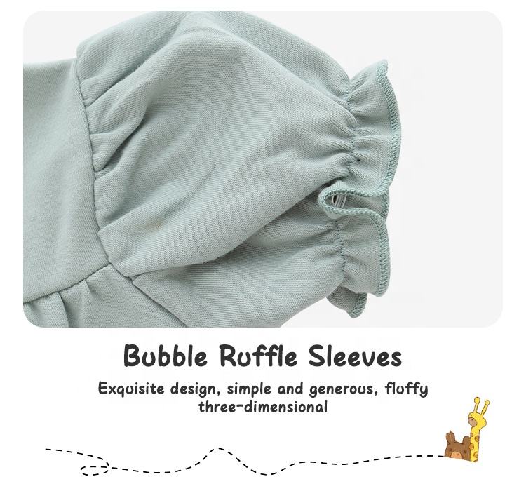 Vêtements d'été pour bébés filles, à la mode, en coton de bambou, manches à volants, barboteuse, couleur unie, body, vente en gros