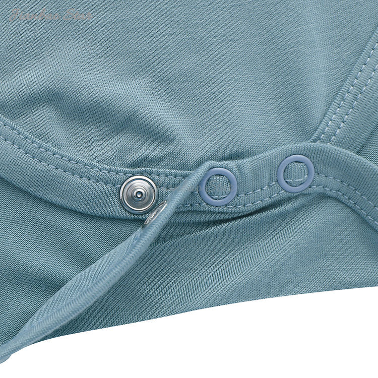Top qualité 100% coton tricoté personnalisé confortable nouveau-né bébé boutons à manches courtes bébé vêtements barboteuse