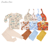 Pyjama à manches longues pour bébé, ensemble deux pièces unisexe en coton et bambou, vêtements de nuit, vente en gros, à la mode, automne