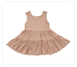 Robe d'été sans manches pour bébé fille, jupe à bretelles en coton et bambou de haute qualité, vêtements doux pour nourrissons, vente en gros