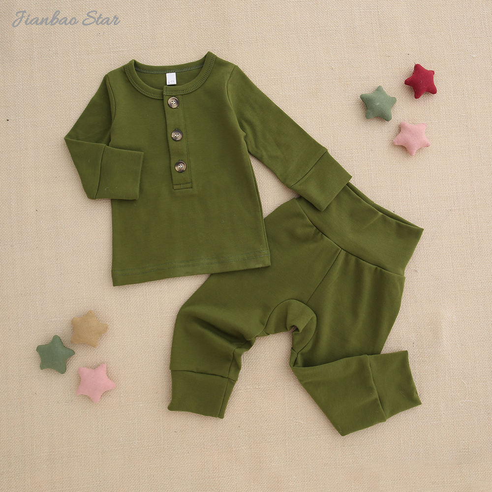 Ensemble de pyjama 2 pièces pour bébés et enfants, haut à manches longues et pantalons d'hiver, vêtements unisexes