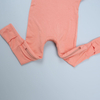 Barboteuse à manches longues pour bébé de 0 à 24 mois, fermeture éclair bidirectionnelle, vêtements pour bébé, couleur unie, impression personnalisée, vente en gros, nouveau