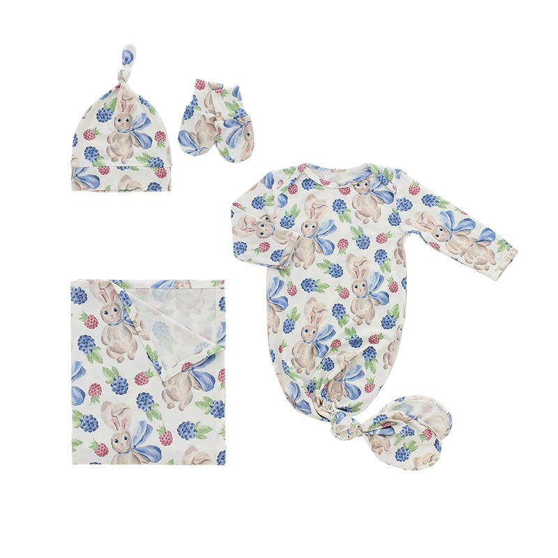 Sac de couchage pour nouveau-né de 0 à 2 ans, ensemble de sac de couchage avec col enveloppe, imprimé uni, chapeau, bandeau, robe de bébé