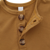 Vêtements classiques pour bébé, couleur unie, imprimé personnalisé, joli pyjama à manches longues, tissu 100% coton en bambou, ensemble barboteuse pour bébé, 2 pièces