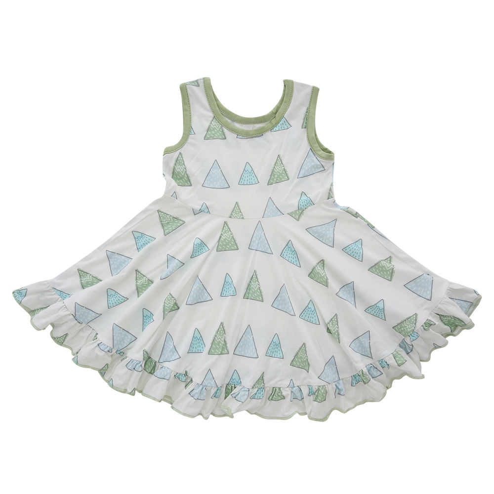 Offres spéciales nouveau Design impression personnalisée robe de bébé doux robes de douche de bébé belle robe de poupée de bébé en bambou