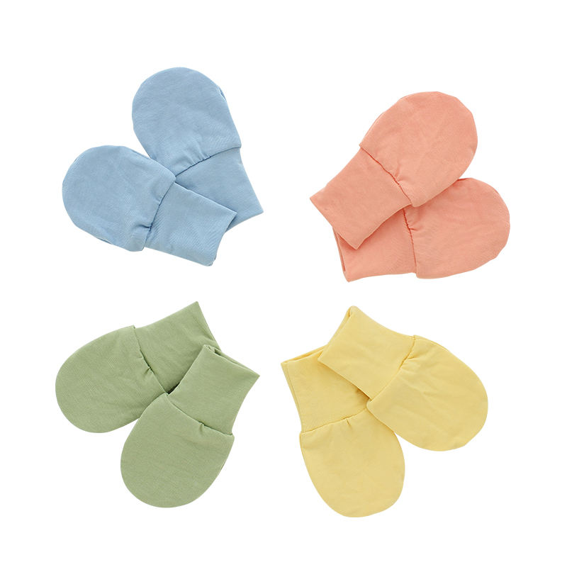 Mitaines pour bébé de couleur unie imprimées, vente en gros, tissu en coton de bambou personnalisé pour nouveau-né, gants Super doux pour bébé, automne et hiver