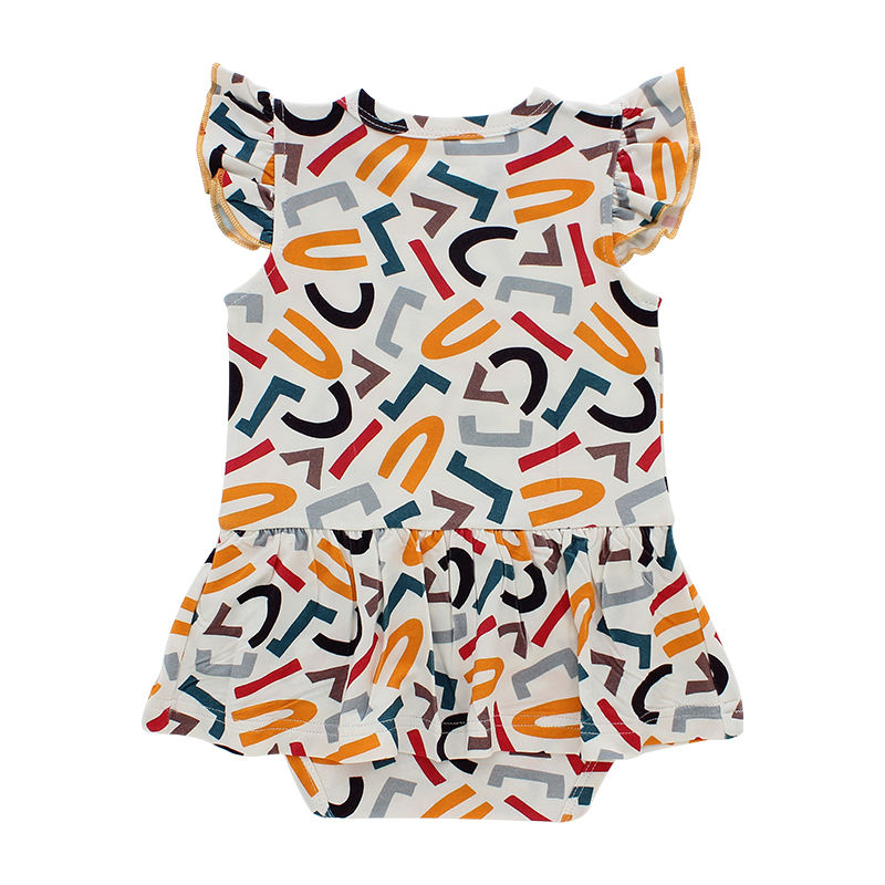 Costume en bambou pour bébé, Texture Super douce, vêtements à volants, sans manches, ensembles barboteuse pour bébé, saison d'été, offre spéciale