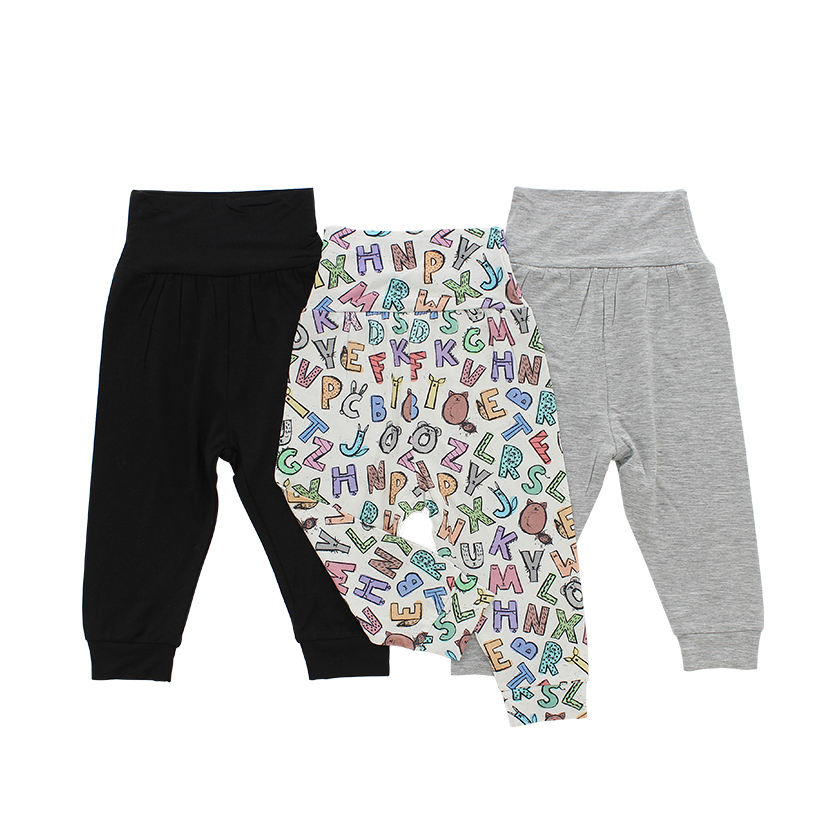 Pantalons longs taille haute pour bébés garçons, pantalons longs tricotés de haute qualité, imprimés personnalisés, vente en gros, nouvelle collection