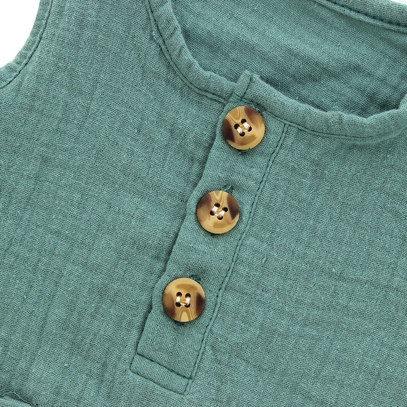 Barboteuse 100% coton pour nouveau-né, nouveau Design, mode, boutons de poche confortables, sans manches, unisexe, vêtements pour nouveau-né