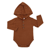 Combinaison à manches longues en coton et bambou, jolie barboteuse pour bébé avec chapeau de lapin, vêtements de Style couleur unie, dernière conception