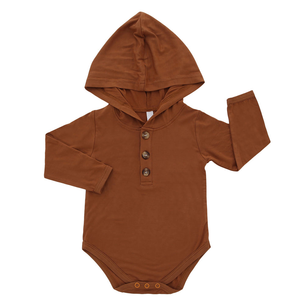 Combinaison à manches longues en coton et bambou, jolie barboteuse pour bébé avec chapeau de lapin, vêtements de Style couleur unie, dernière conception