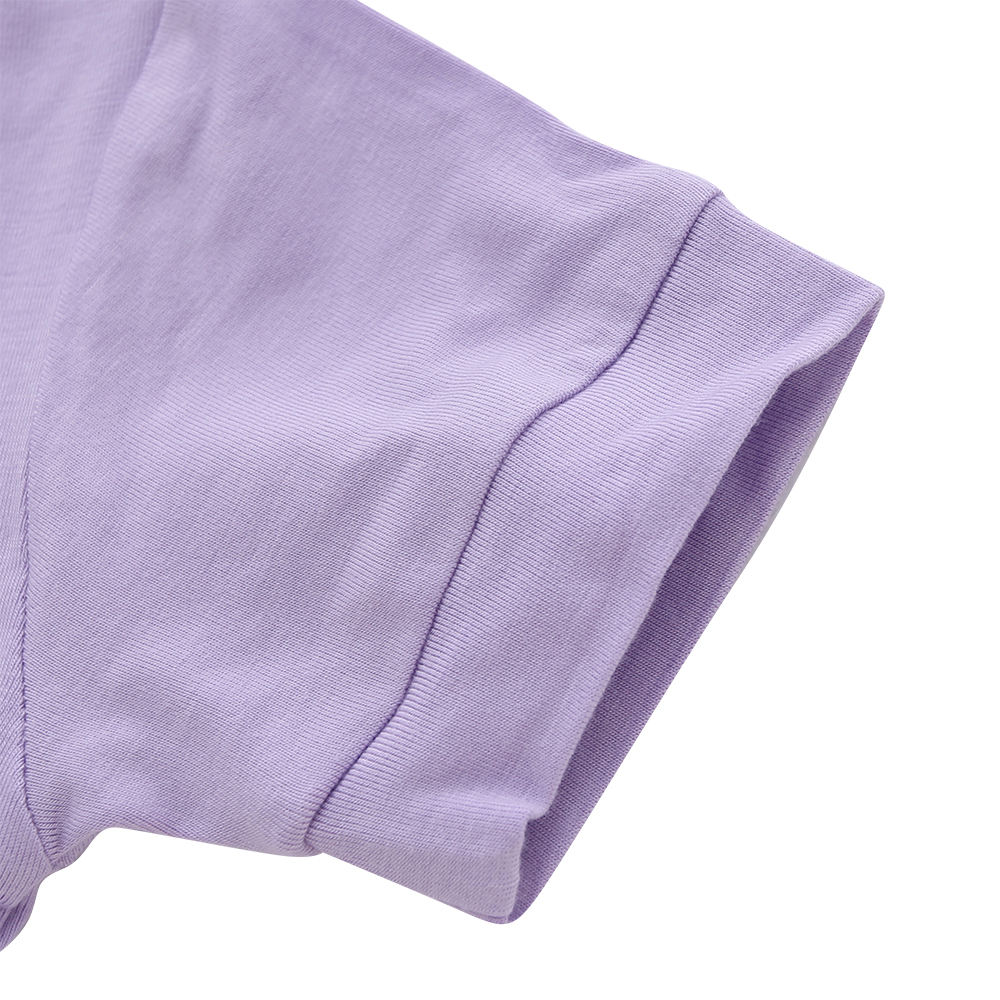 Vêtements tricotés en coton et bambou pour bébé, combinaison de nuit unisexe, impression personnalisée, couleur unie, barboteuse pour printemps et été, vente en gros
