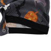Barboteuse tricotée à manches courtes pour bébé, 100% coton, motif de boutons d'halloween, personnalisé, vente en gros, nouvel arrivage, offre spéciale