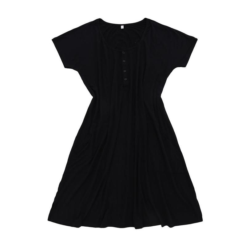 Pyjama tricoté en bambou Extra doux pour maman, femmes et filles, vêtements de nuit avec conception de boutons d'ouverture