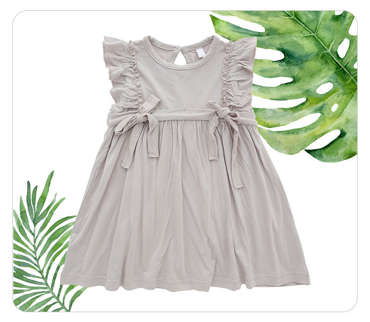 Personnaliser en gros nouveau Style été couleur motif sans manches belle jarretelle bébé filles robe doux nourrissons vêtements
