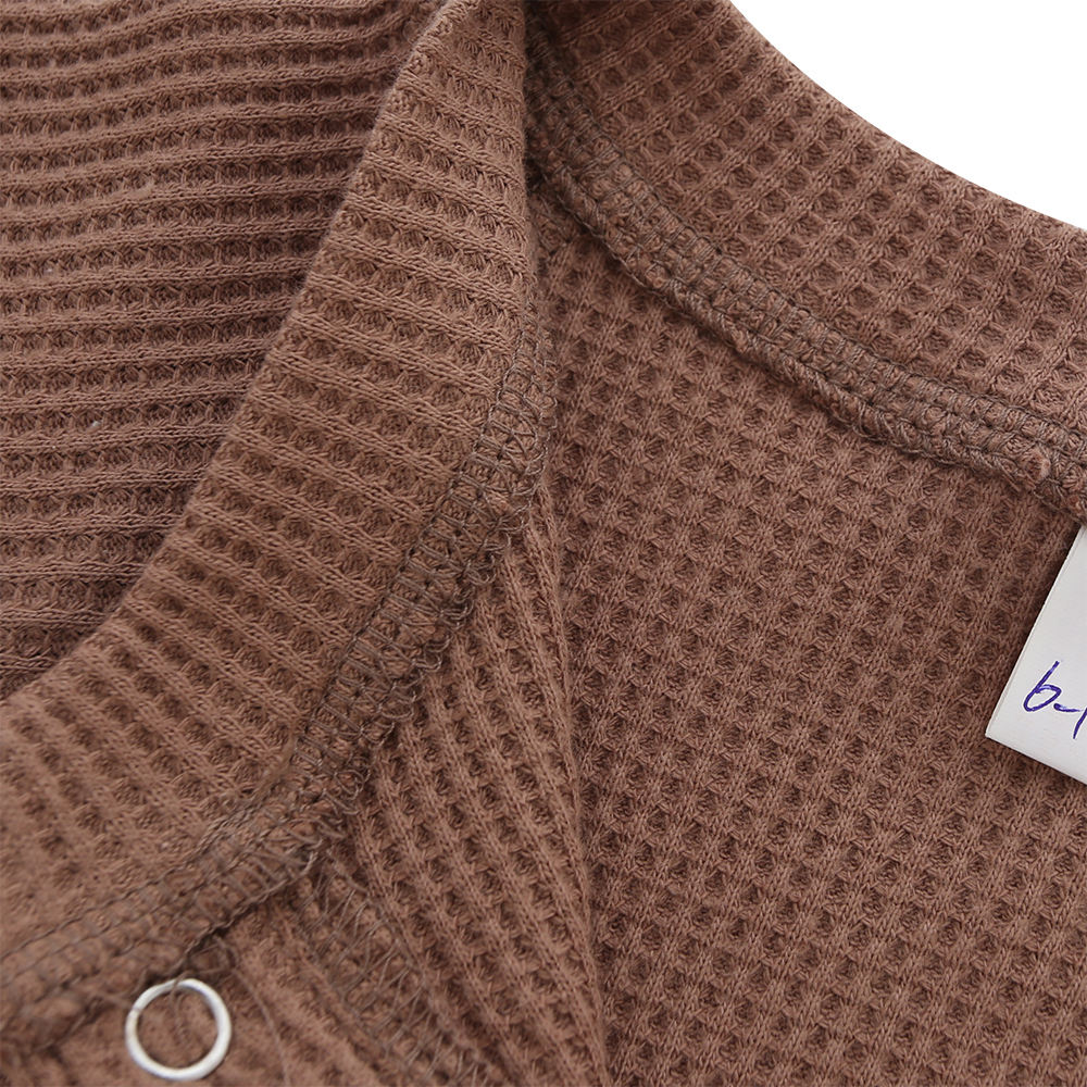Pyjama d'hiver personnalisé à manches longues, nouveau Design, 100% coton, boutons, barboteuse pour bébé, vêtements pour bébé, meilleure vente