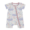 Combinaison d'été douce pour bébé, tissu 100% coton, haute matière, combinaison douce pour nouveau-né, manches courtes, fermeture éclair, conception, barboteuse pour bébé
