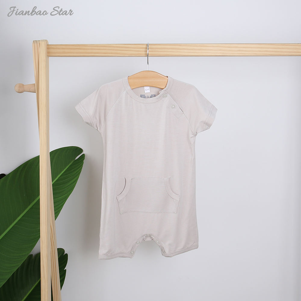 Personnaliser en gros bébé vêtements Style classique été bambou coton nourrissons vêtements sans manches belle jarretelle bébé barboteuse