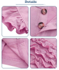 Offre spéciale Style d'été personnalisé 100% organique tricoté à volants sans manches boutons nouveau-né bébé fille robes bébé barboteuses