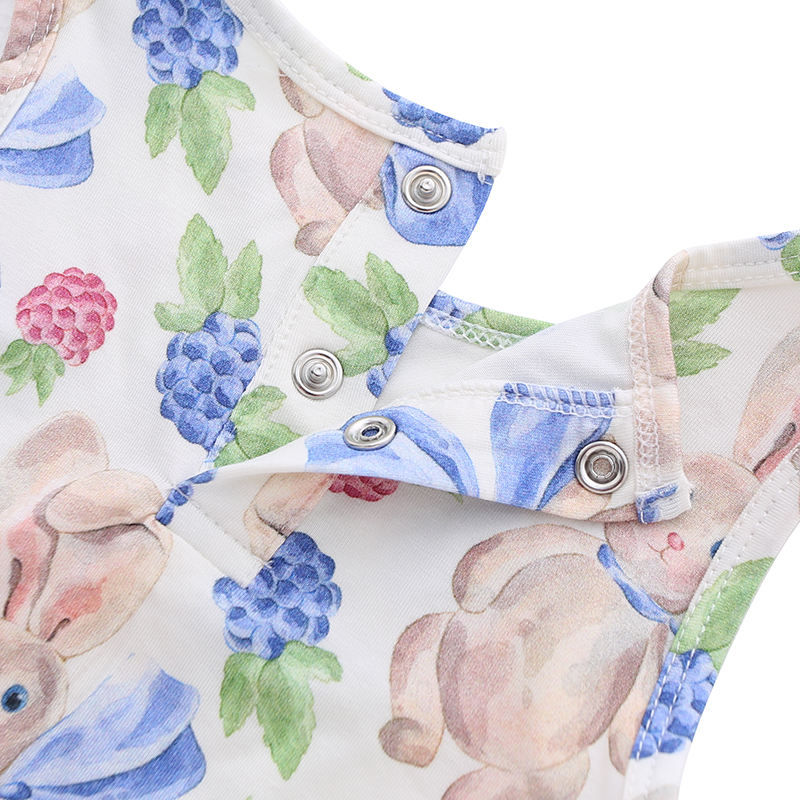 Ensemble pyjama pour bébé, sans manches, vêtements de nuit, bambou, Spandex, coton, unisexe, vêtements d'été deux pièces, direct d'usine